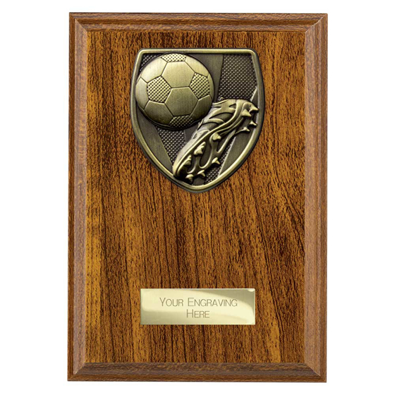 Picture of Cobra Plaque Football Boot & Ball Award Walnut 175mm