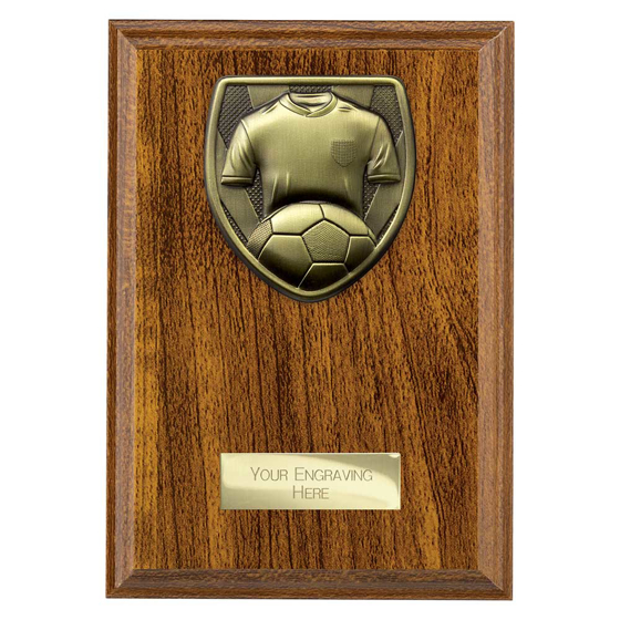 Picture of Cobra Plaque Football Shirt & Ball Award Walnut 175mm