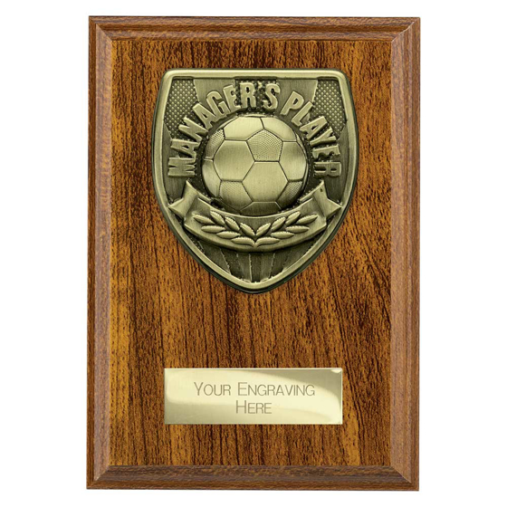 Picture of Cobra Plaque Managers Player Award Walnut 150mm