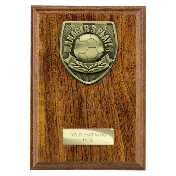 Picture of Cobra Plaque Managers Player Award Walnut 175mm