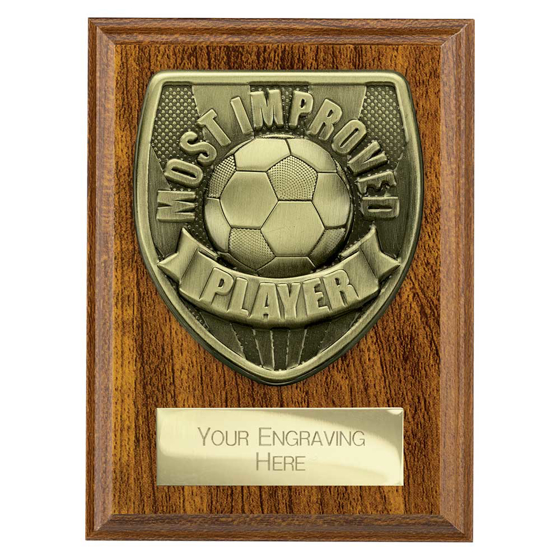 Picture of Cobra Plaque Most Improved Player Award Walnut 125mm