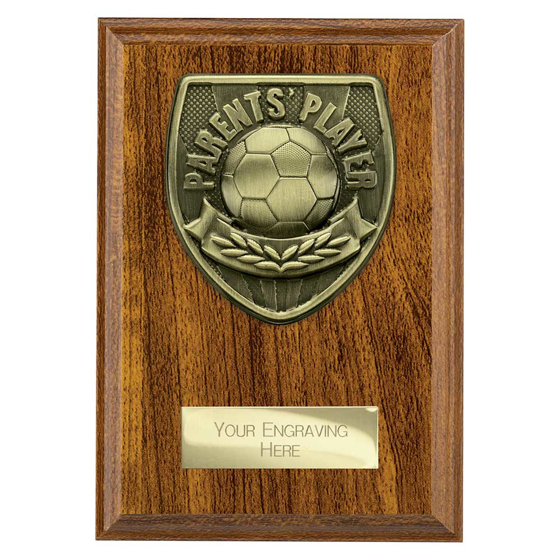 Picture of Cobra Plaque Parents Player Award Walnut 150mm