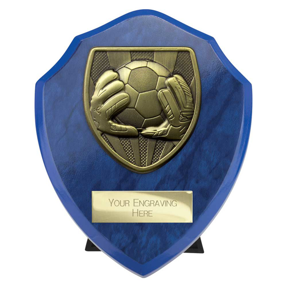 Picture of Cobra Shield Football Goal Keeper Award Azure Blue 125mm