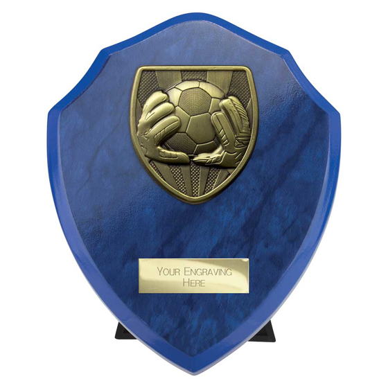 Picture of Cobra Shield Football Goal Keeper Award Azure Blue 150mm