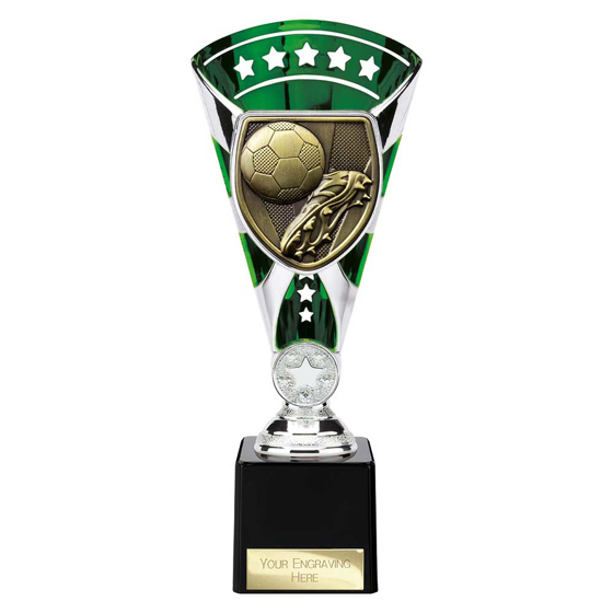 Picture of Cobra Star Cup Football Boot & Ball Silver & Green 230mm