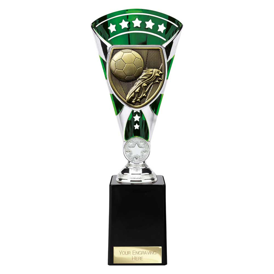 Picture of Cobra Star Cup Football Boot & Ball Silver & Green 255mm