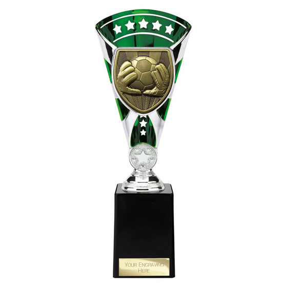 Picture of Cobra Star Cup Football Goal Keeper Silver & Green 255mm