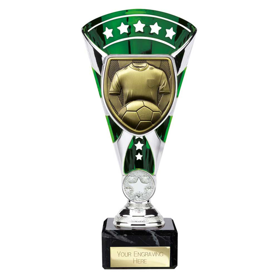 Picture of Cobra Star Cup Football Shirt & Ball Silver & Green 210mm