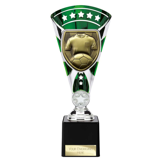 Picture of Cobra Star Cup Football Shirt & Ball Silver & Green 230mm