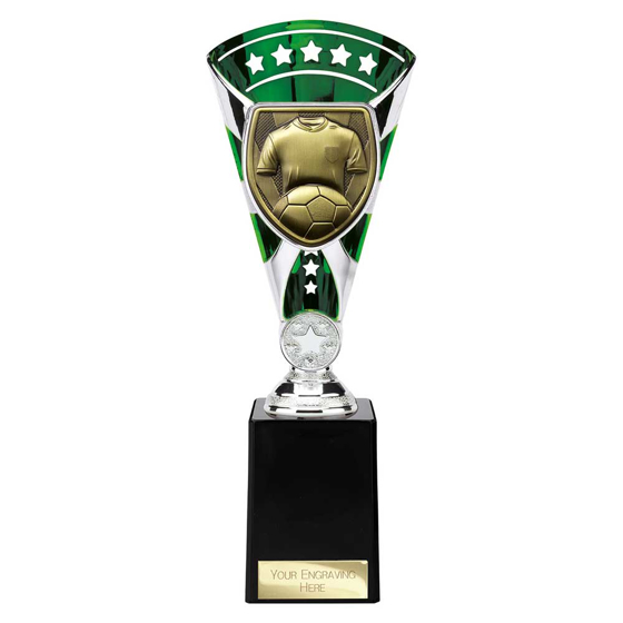 Picture of Cobra Star Cup Football Shirt & Ball Silver & Green 255mm