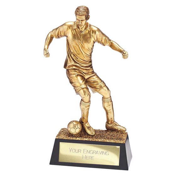 Picture of Colossus Football Resin Figure Metallic Gold 410mm