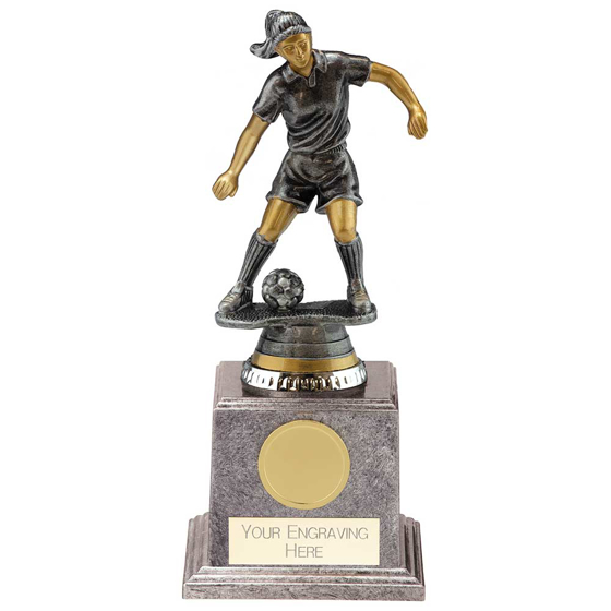 Picture of Cyclone Football Player Female Antique Silver 200mm