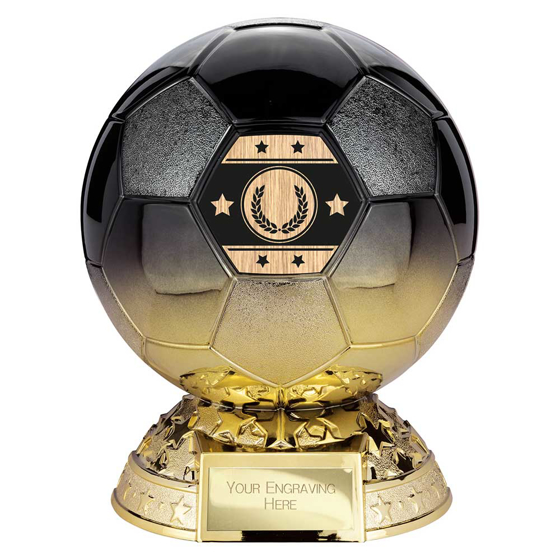 Picture of Elite Football Heavyweight Award Carbon Black to Gold 145mm