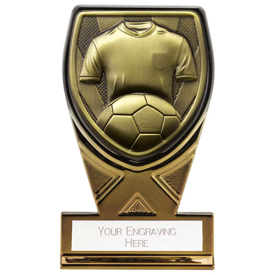 Picture of Fusion Cobra Football Shirt Plaque Award Black & Gold 110mm