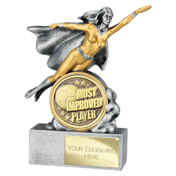 Picture of Hero Female Most Improved Award Antique Silver 140mm