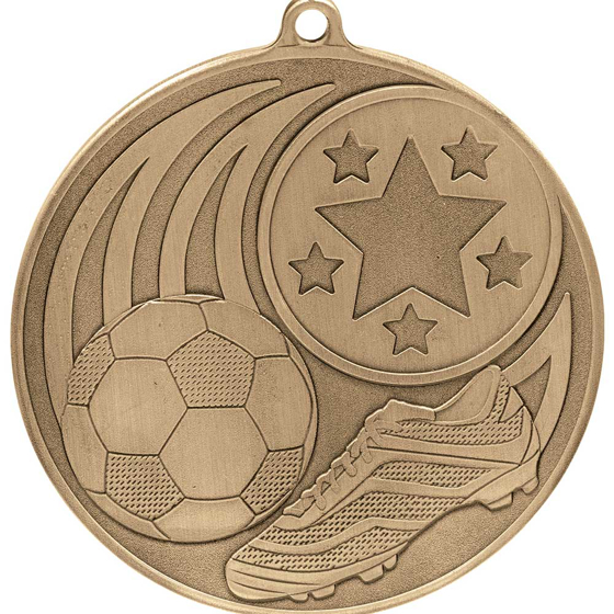 Picture of Iconic Football Medal Antique Gold 55mm