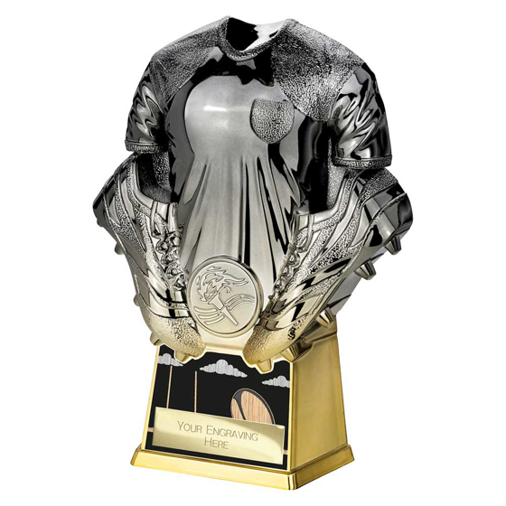 Picture of Invincible Rugby Shirt Heavyweight Award Gunmetal & Gold 160mm