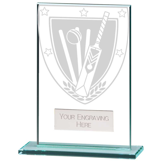 Picture of Millennium Cricket Jade Glass Award 125mm