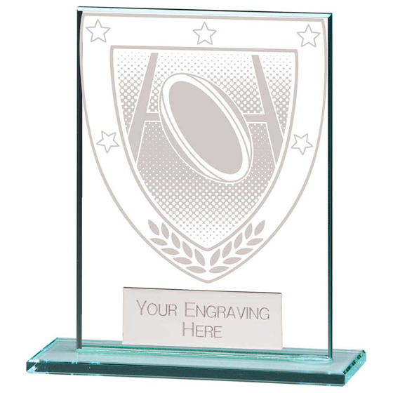 Picture of Millennium Rugby Jade Glass Award 110mm