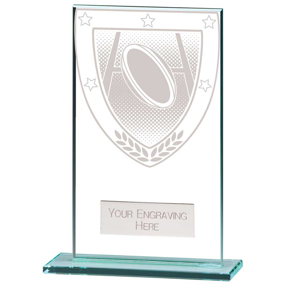 Picture of Millennium Rugby Jade Glass Award 140mm