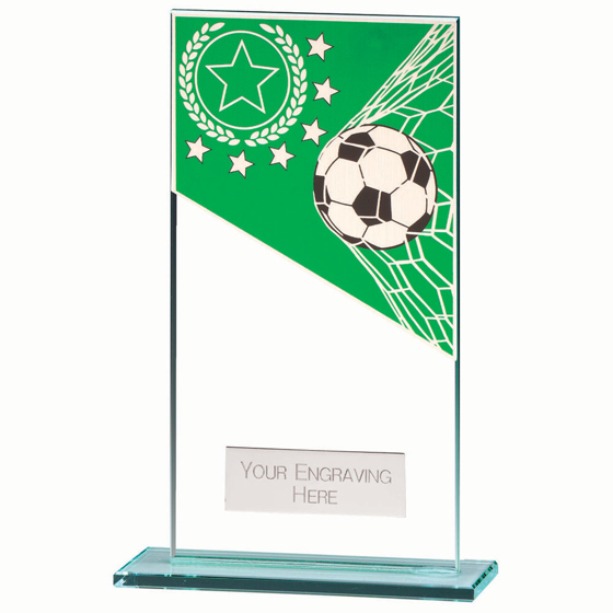 Picture of Mustang Football Green Jade Glass Award 160mm