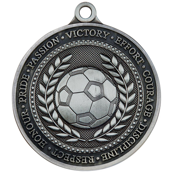 Picture of Olympia Football Medal Antique Silver 60mm