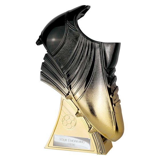 Picture of Power Boot Football Heavyweight Award Carbon Black to Gold 250mm