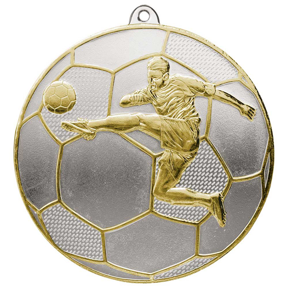 Picture of Premiership Football Medal Gold & Silver 70mm