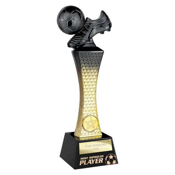 Picture of Raider Football Most Improved Player Award Carbon Black & Gold 260mm