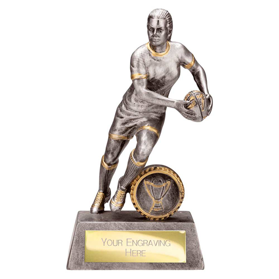 Picture of Stormer Rugby Female Award Antique Silver & Gold 160mm