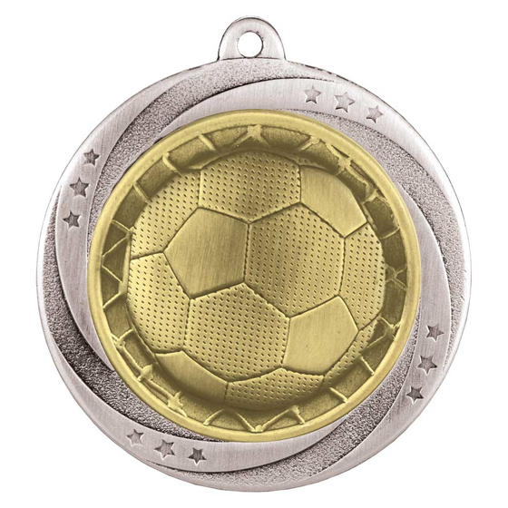 Picture of Superstar Football Medal Silver 60mm