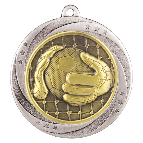 Picture of Superstar Goalkeeper Medal Silver 60mm