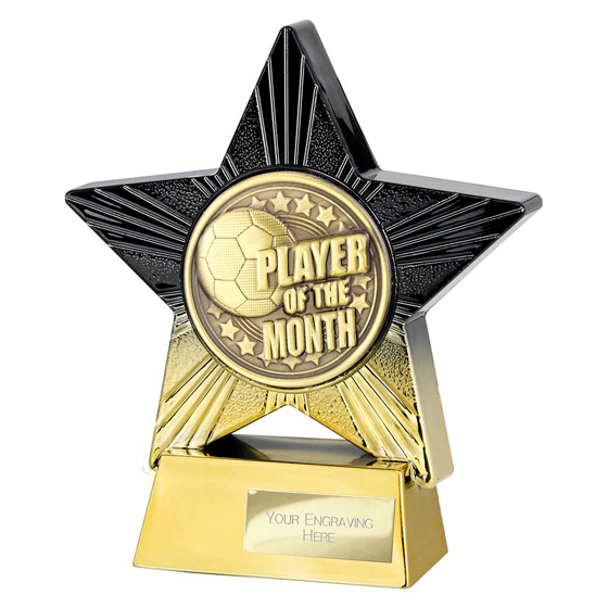 Picture of Superstar Player of Month Award Black & Gold 140mm