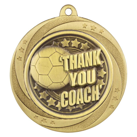 Picture of Superstar Thank you Coach Medal Gold 60mm