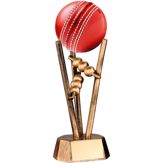 Picture of BRZ/GOLD RESIN CRICKET BALL HOLDER - 6.5in